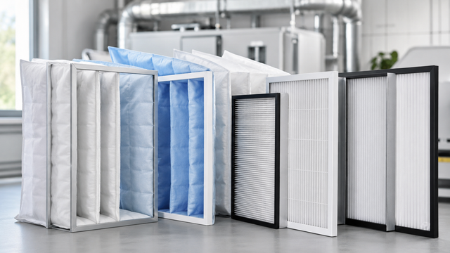 Taschenfilter und Kompaktfilter im Vergleich, Filterklassen M5, F7 und ePM für Lüftungsanlagen