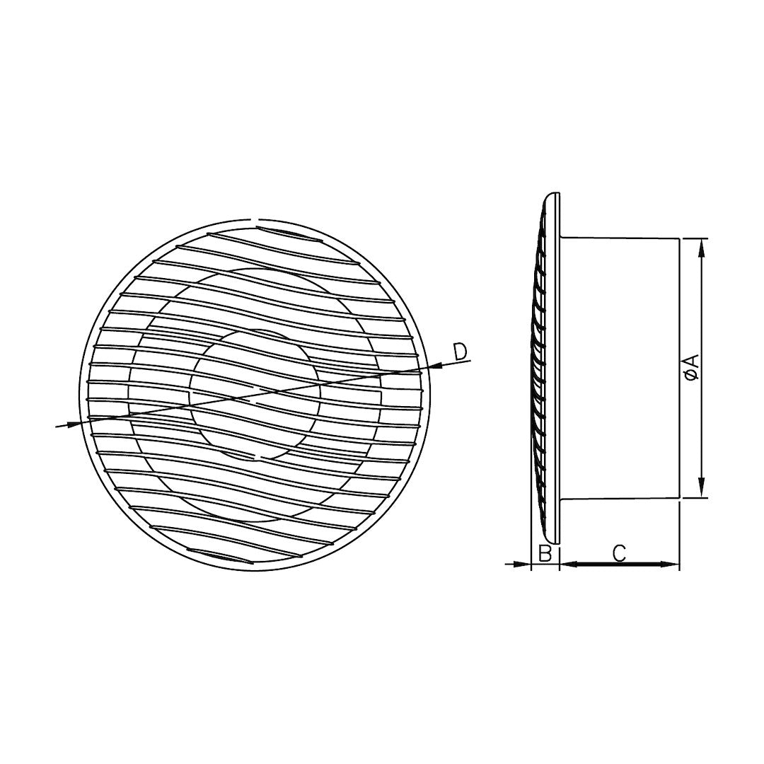 Dospel Deckenlüfter NV, Ø 100 oder 150 mm