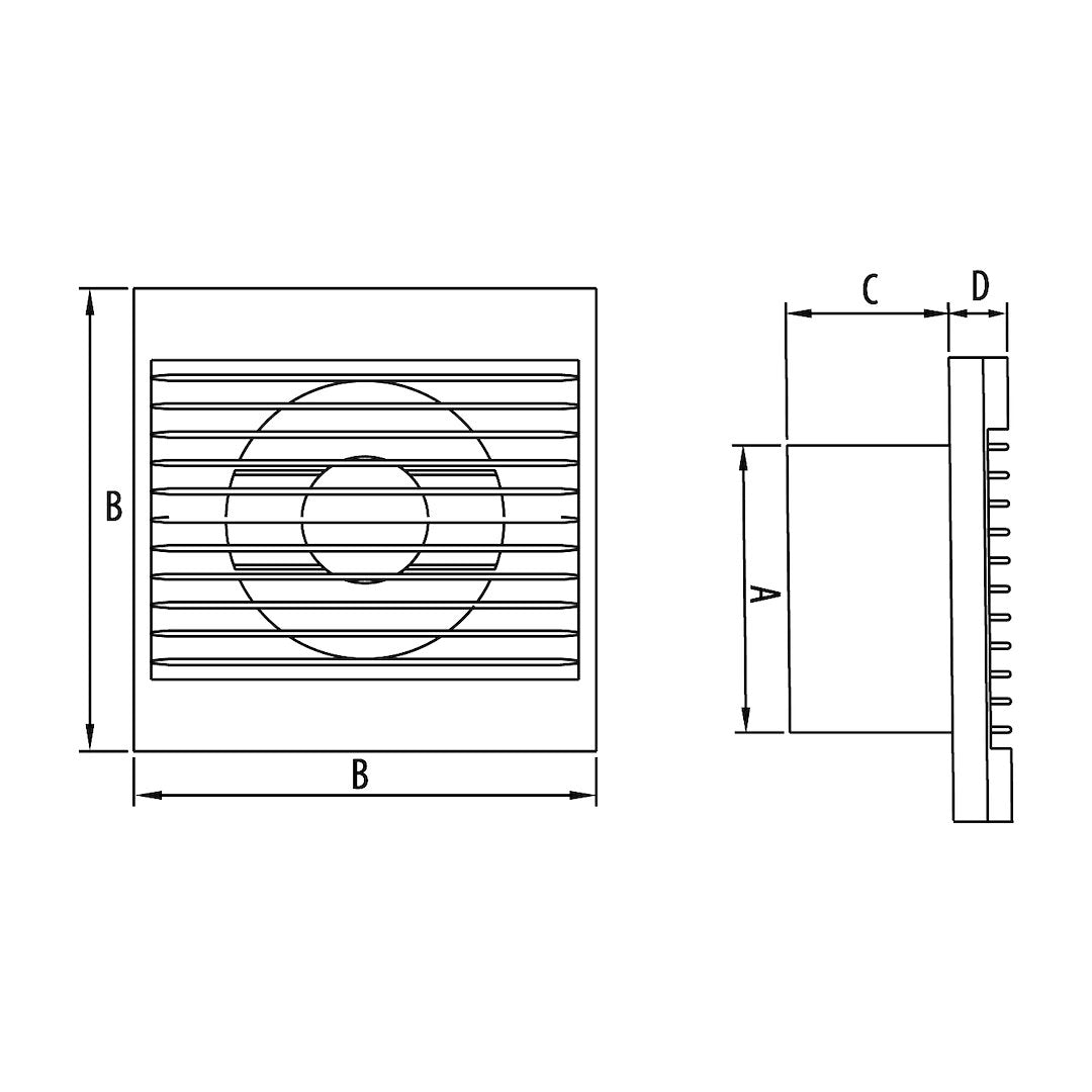 Dospel Wandventilator RICO, Ø 100 oder 120 mm