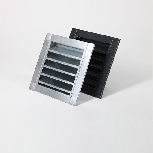 WANAS Außenwandgitter für Außen- und Fortluft, quadratisch oder rund, Quadratisch 330 x 330 mm, Ø200 / Verzinkt