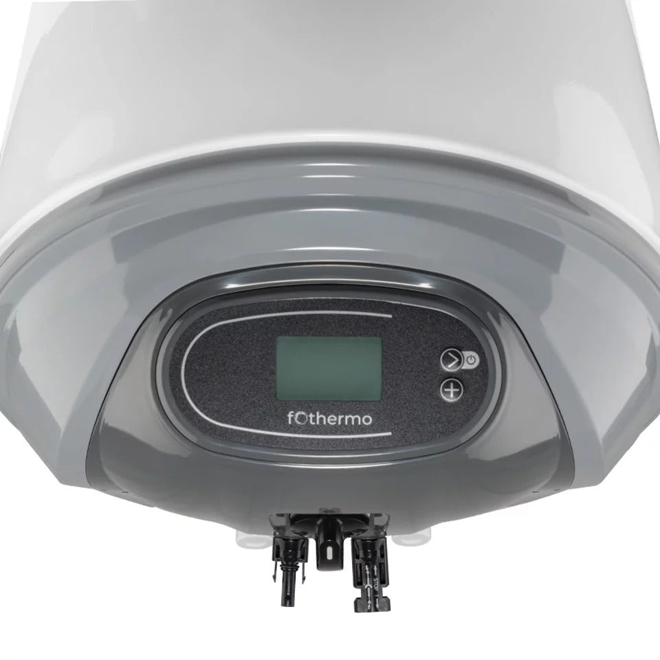fothermo solar hybrid boiler with direct PV connection and 230 V backup heating, 30 l or 80 l