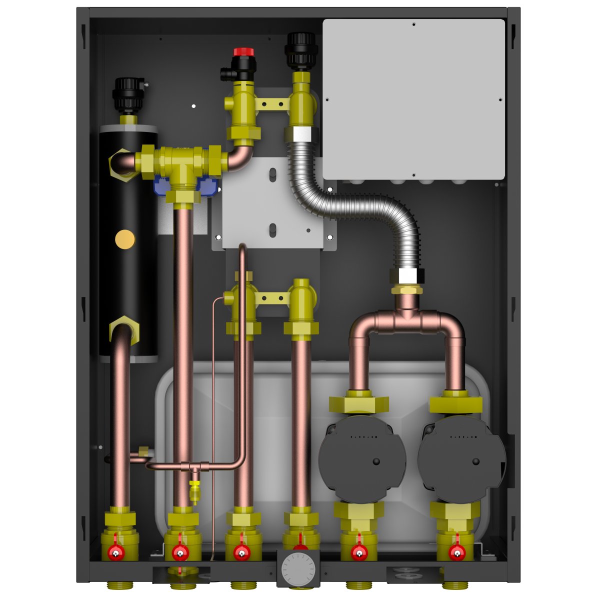 Heizkraft compact2 Hydrobox, hydraulic module for air-to-water heat pumps, 16 kW, product view