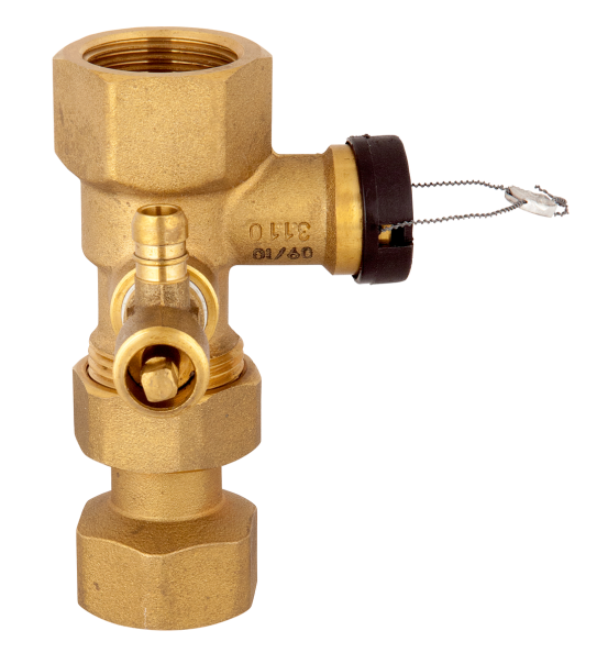 Afriso brass cap valve 3/4" for expansion vessels, product view