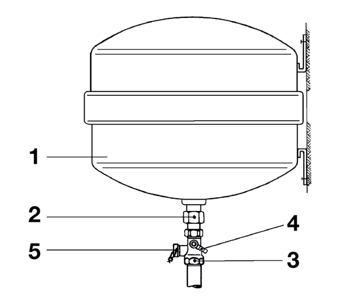 Afriso brass cap valve 3/4" for expansion vessels, view 2
