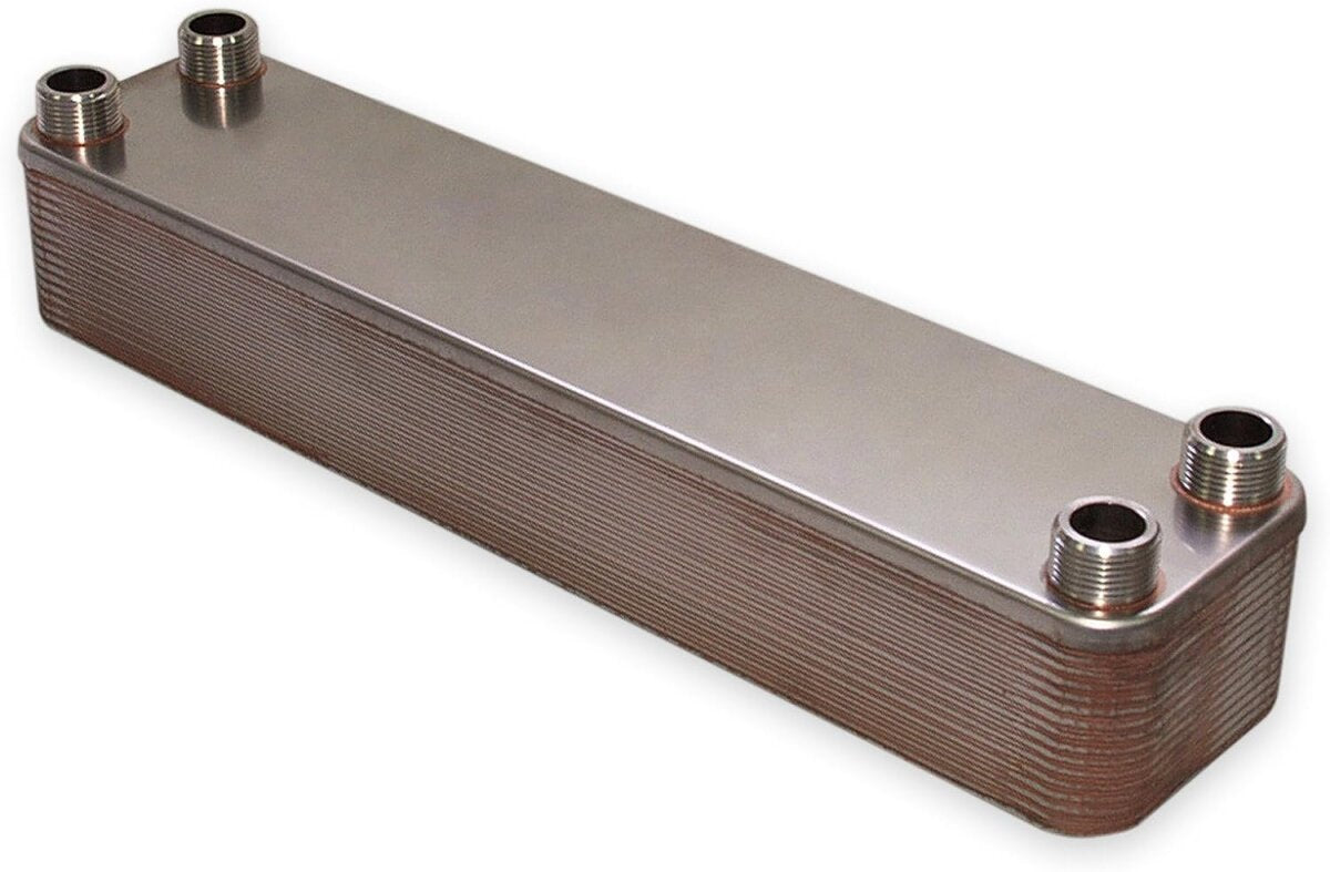 Nedavi brazed plate heat exchanger, stainless steel, 22 to 660 kW, 330 kW, 30 plates