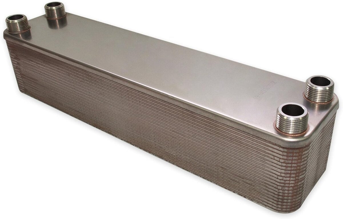 Nedavi brazed plate heat exchanger, stainless steel, 22 to 660 kW, 440 kW, 40 plates