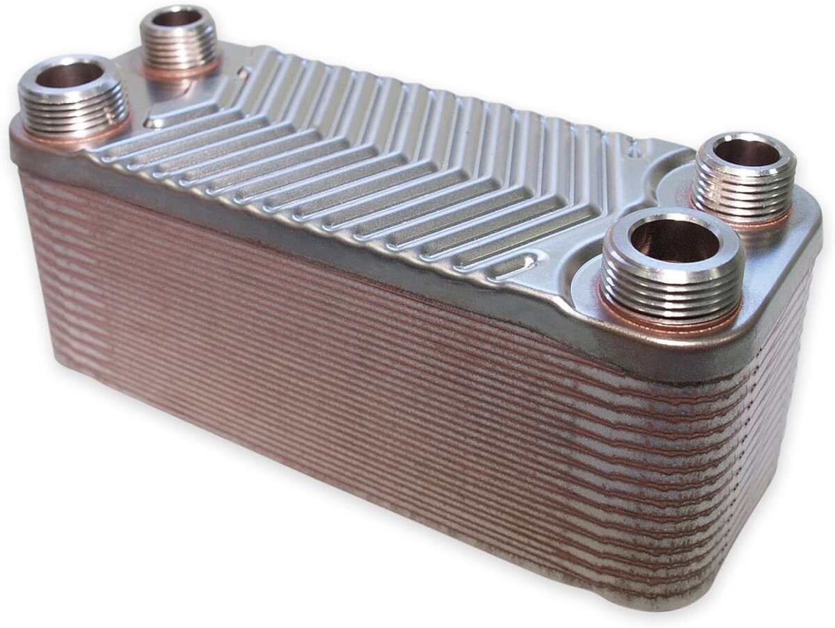 Nedavi brazed plate heat exchanger, stainless steel, 22 to 660 kW, 66 kW, 30 plates