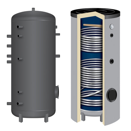 TWL emaillierter Solarspeicher SO mit 2 Glattrohr-Wärmetauschern, 200 bis 2.000 l, 200 l