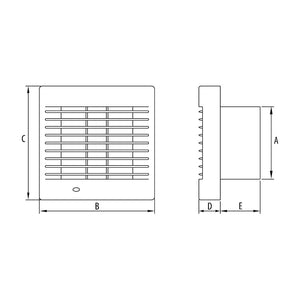 Dospel Wand- und Deckenventilator POLO, Ø 100 bis 150 mm