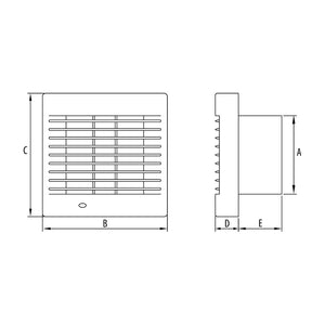 Dospel Wand- und Deckenventilator POLO, Ø 100 bis 150 mm