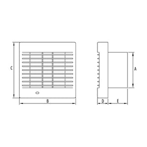 Dospel Wand- und Deckenventilator POLO, Ø 100 bis 150 mm