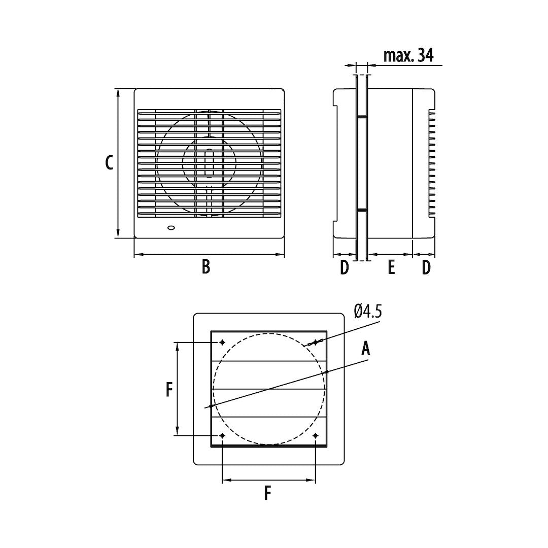 Dospel Fensterventilator POLO 6 OK, Ø 150 mm