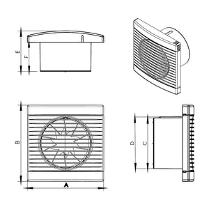 Dospel Wandventilator PLAY CLASSIC 100, Weiß oder Schwarz