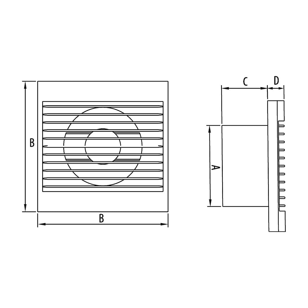 Dospel Wandventilator RICO, Ø 100 oder 120 mm