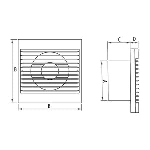 Dospel Wandventilator RICO, Ø 100 oder 120 mm