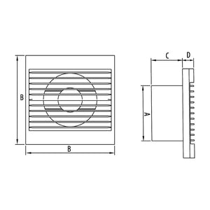 Dospel Wandventilator RICO, Ø 100 oder 120 mm