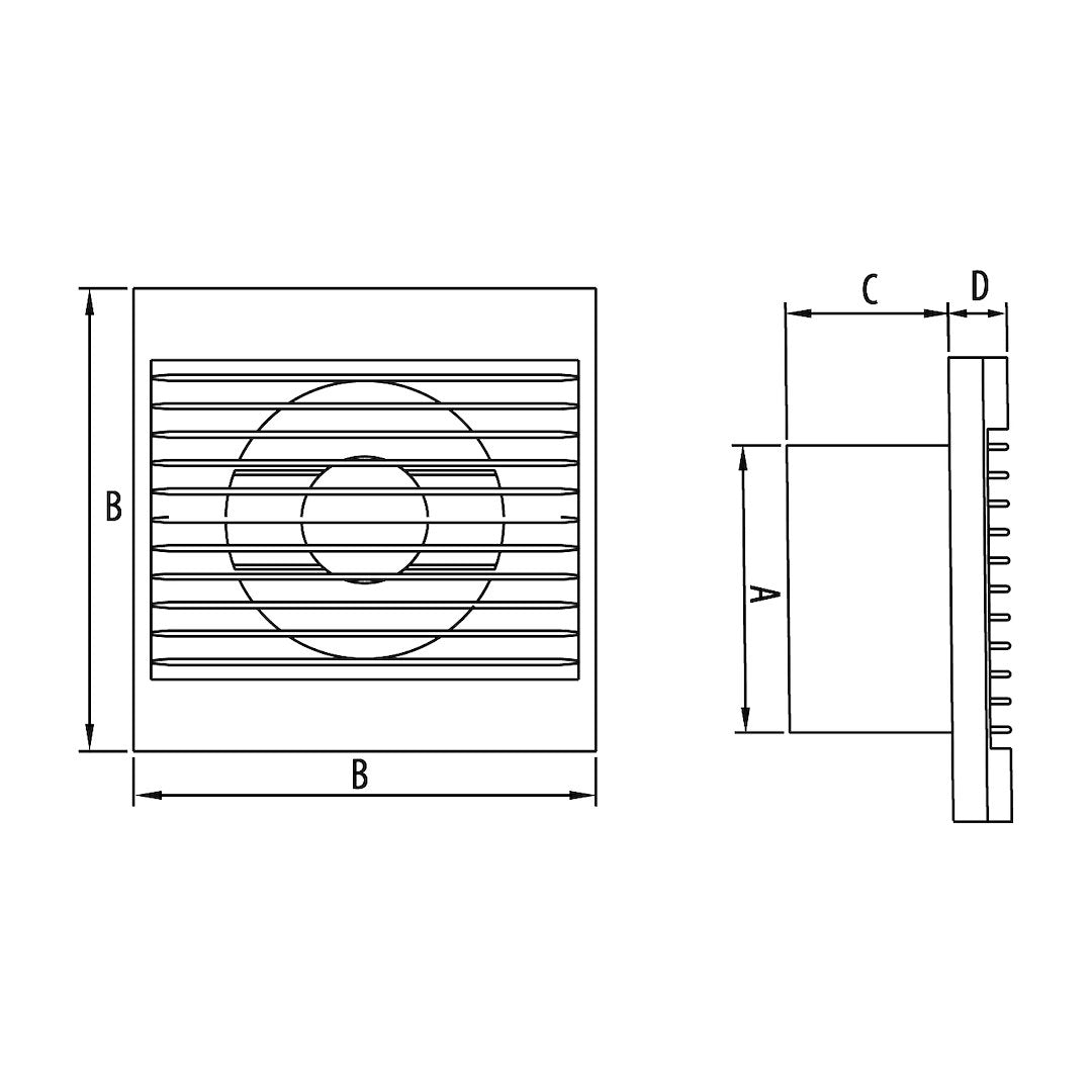 Dospel Wandventilator RICO, Ø 100 oder 120 mm