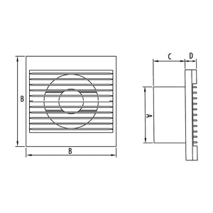 Dospel Wandventilator RICO, Ø 100 oder 120 mm