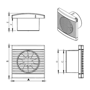 Dospel Wandventilator PLAY CLASSIC 100, Weiß oder Schwarz