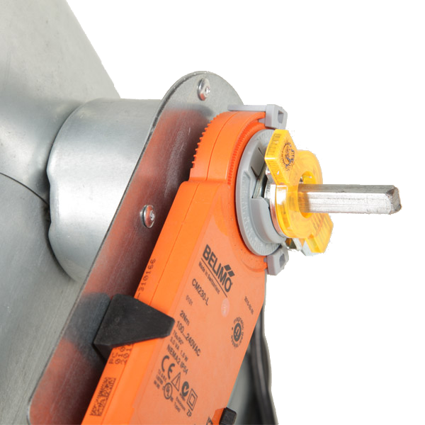 WANAS tee with actuator for ground heat exchanger and zone ventilation, view 2