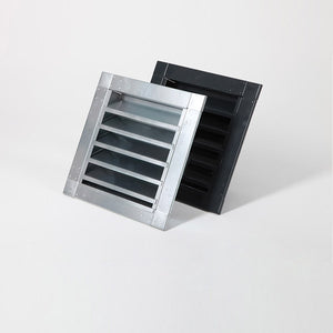 WANAS Außenwandgitter für Außen- und Fortluft, quadratisch oder rund, Quadratisch 330 x 330 mm, Ø200 / Verzinkt