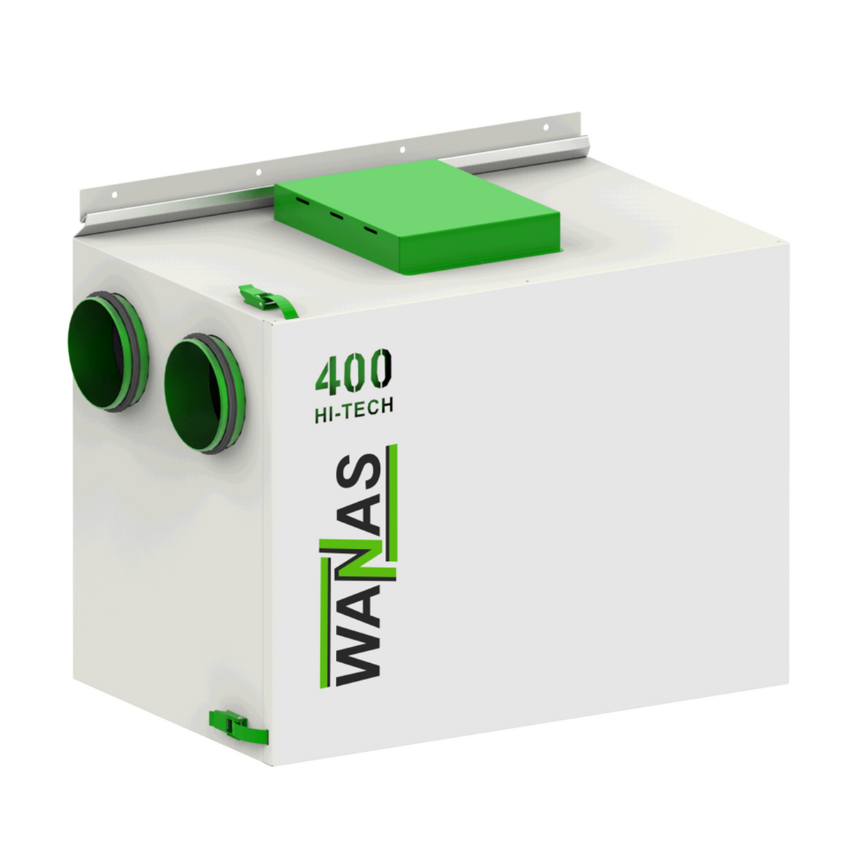 WANAS Classic 400 Lüftungsgerät mit Wärmerückgewinnung, Modelle V und H, Standard, XF und HI-TECH, 400 H / HI-TECH mit Enthalpie-Wärmetauscher / Standardausführung