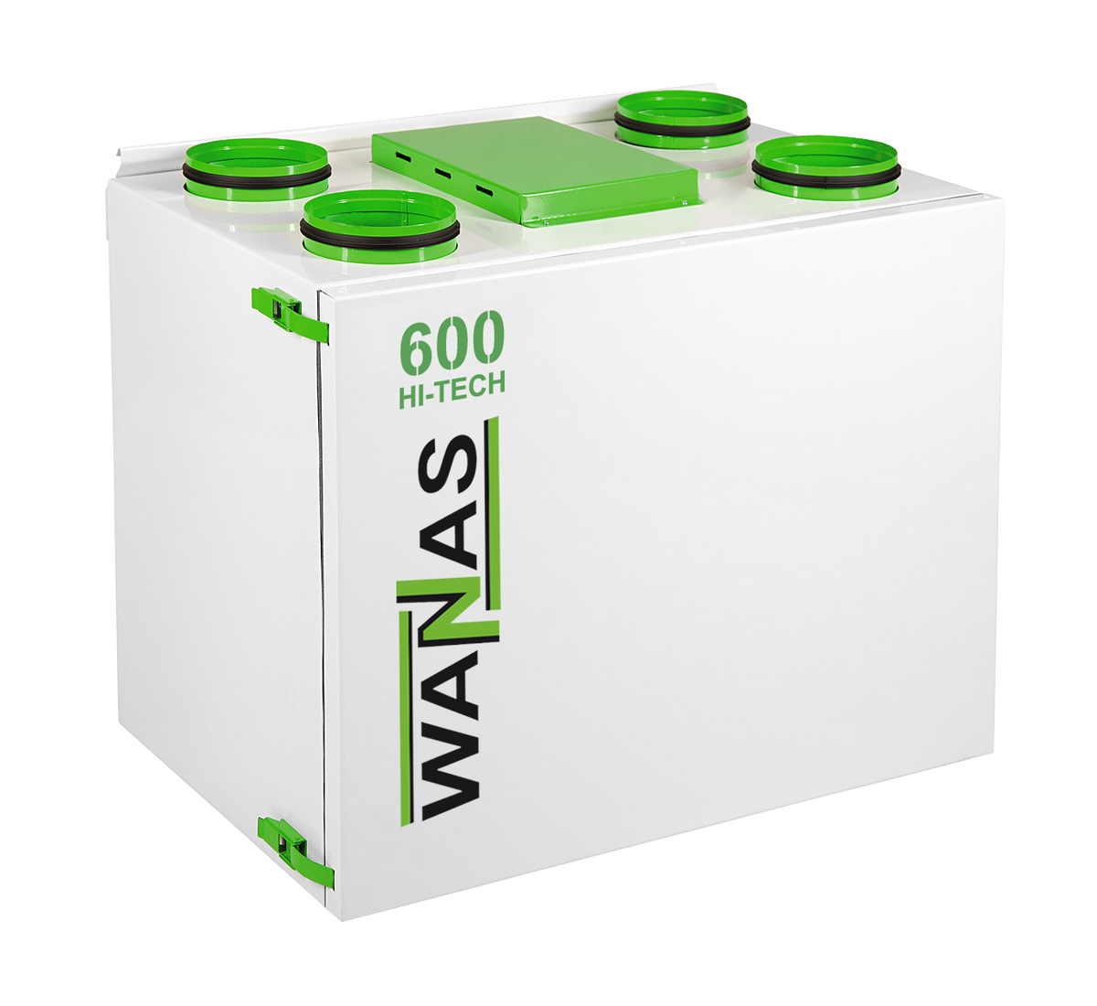 WANAS Classic 600 Lüftungsgerät mit Wärmerückgewinnung, Modelle V und H, Standard, XF und HI-TECH, 600 V / HI-TECH mit Enthalpie-Wärmetauscher / Standardausführung