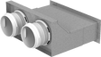 Blauberg Ventilatoren GmbH BlauFast RPW, 2 Anschlüsse