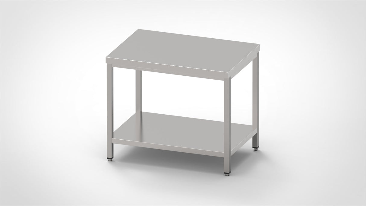 InoxAir arbeitstisch mit aufk. und schubladenbl. bxtxh: