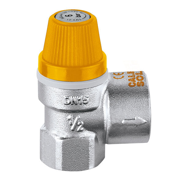 Caleffi safety valve 6 bar for potable water and solar, Solar, model 253046
