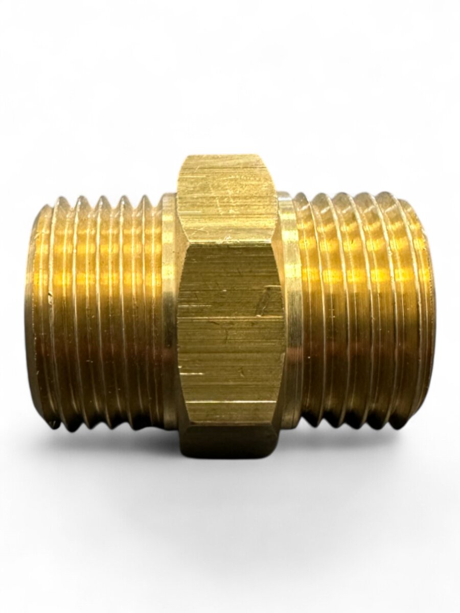 Westech Doppelnippel aus Messing, 1/2" bis 1 1/2" AG, Ansicht 2
