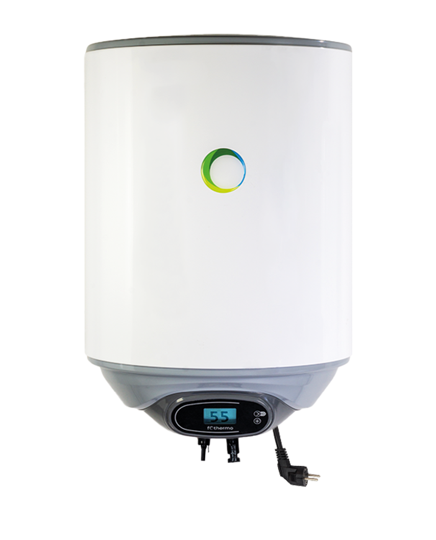 fothermo solar hybrid boiler with direct PV connection and 230 V backup heating, 30 l or 80 l, 30 l
