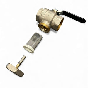 Heizkraft magnetic filter ball valve, 1" and 1 1/4", 1 1/4" x 1 1/4"