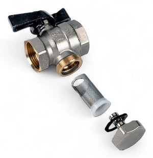 Heizkraft magnetic filter ball valve, 1" and 1 1/4", 1" x 1"