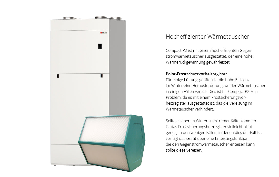 Nilan Compact P2 KSF mit Edelstahlspeicher