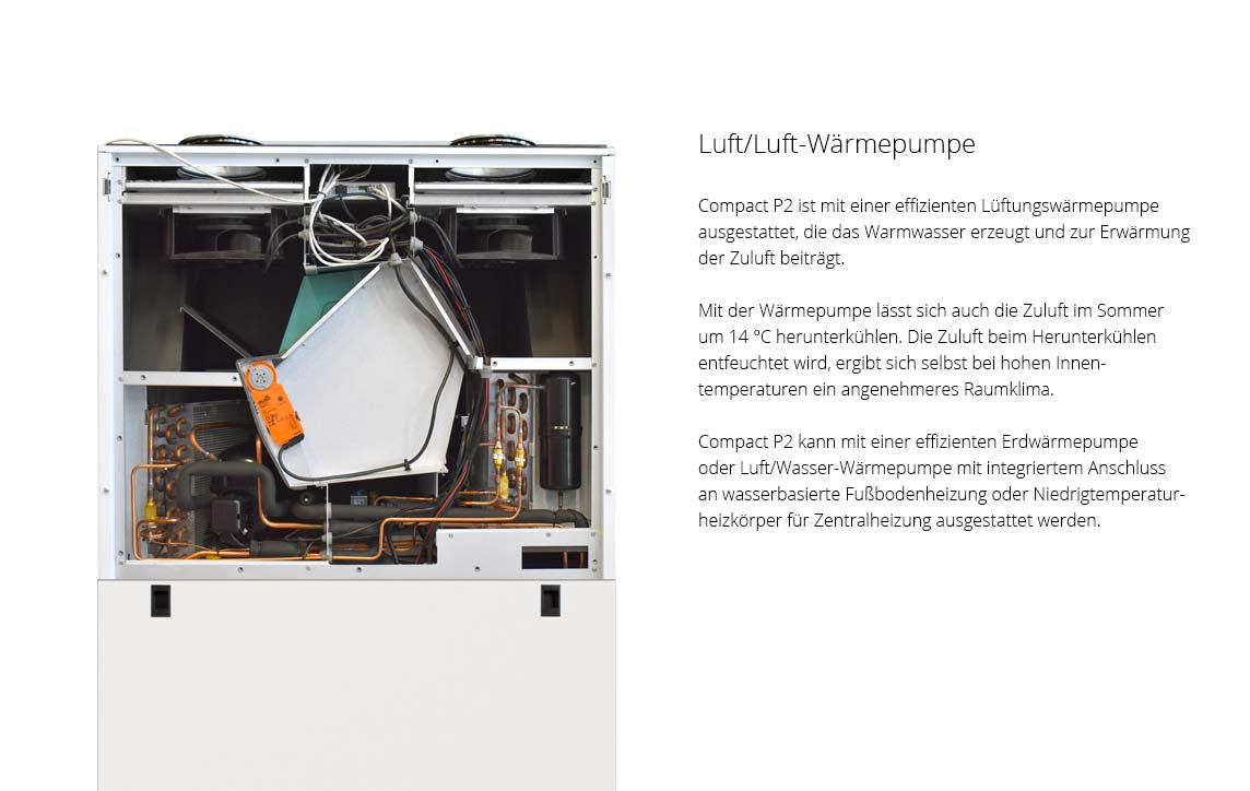 Nilan Compact P2 KSF mit Edelstahlspeicher