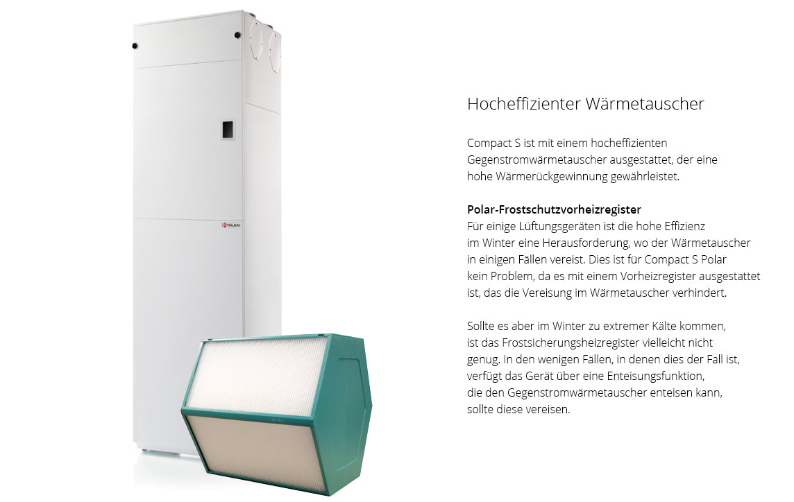 Nilan Compact S Polar mit HMI Touchpanel