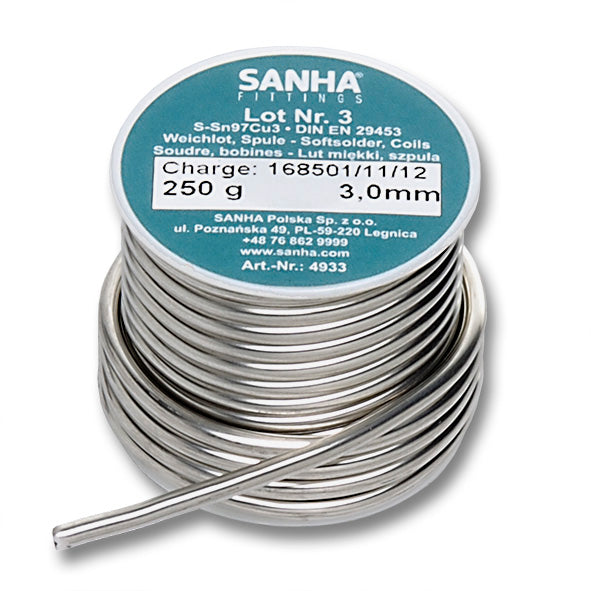 Sanha Weichlot S Sn97Cu3 Nr.3 3 0 mm Spule a 250 g