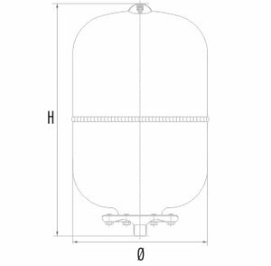 Zilio Aquasystem solar expansion vessel VS with wall bracket, 18 and 24 l, view 2