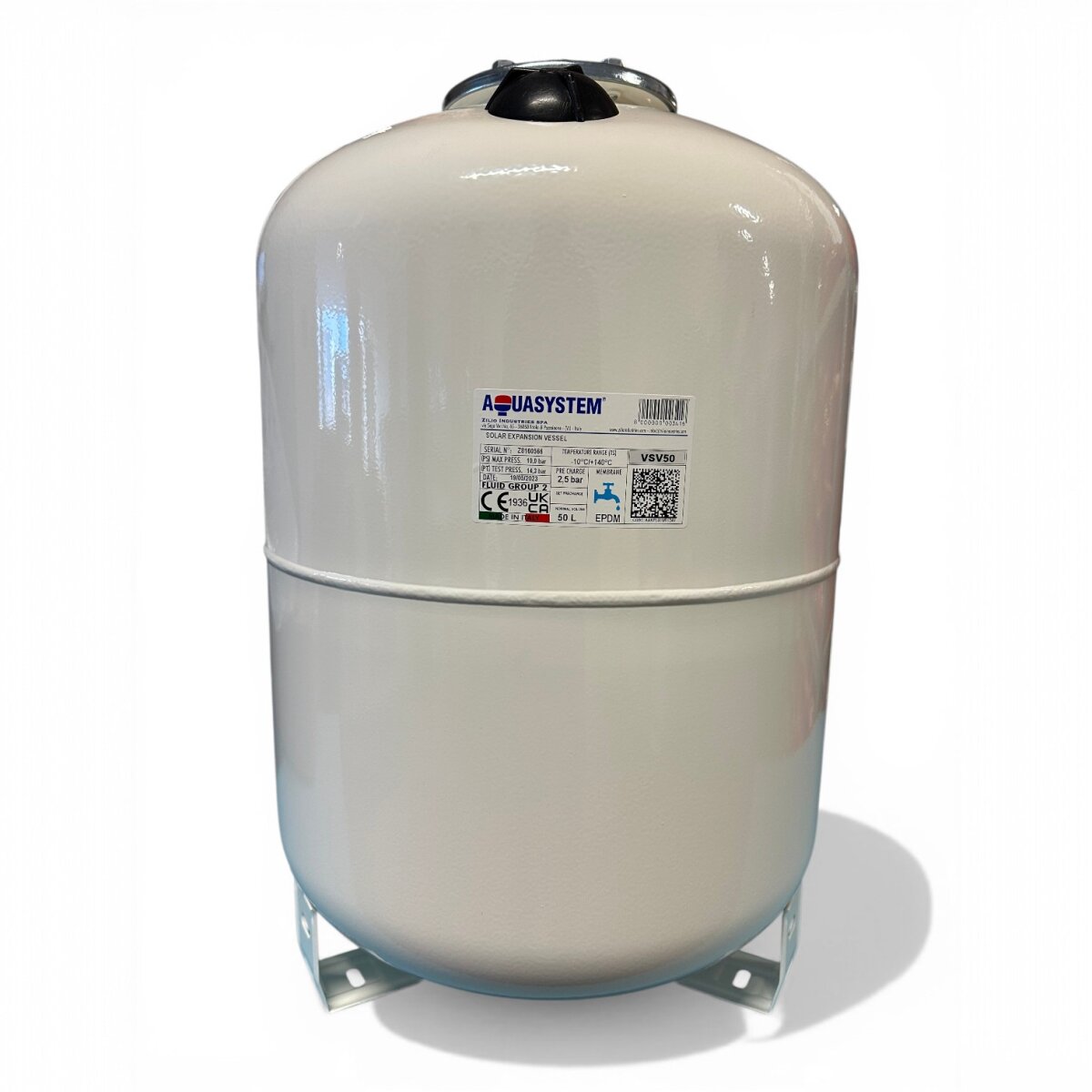 Zilio Aquasystem Solar-Ausdehnungsgefäß VSV mit Standfuß, 35 bis 100 l, 100 l