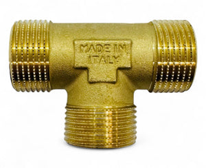 Westech T-Stück aus Messing, 3 x 1" Außengewinde, Produktansicht