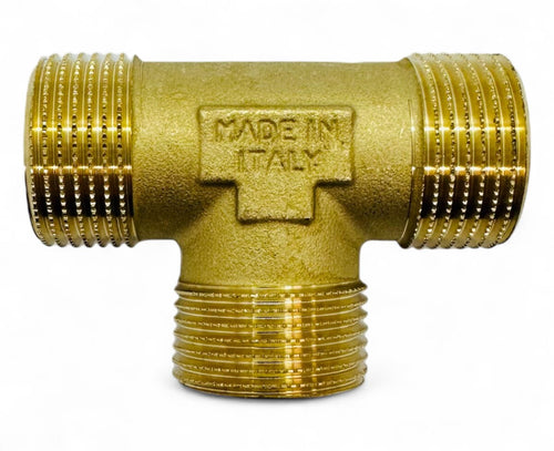 Westech T-Stück aus Messing, 3 x 1" Außengewinde, Produktansicht