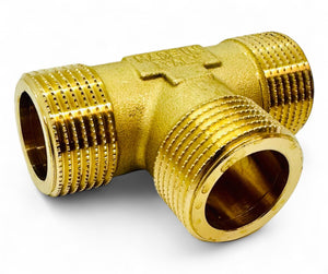 Westech T-Stück aus Messing, 3 x 1" Außengewinde, Ansicht 2