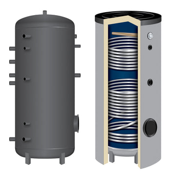 TWL emaillierter Solarspeicher SO mit 2 Glattrohr-Wärmetauschern, 200 bis 2.000 l, 200 l