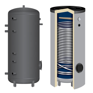 TWL Wärmepumpenspeicher SWP mit 1 Glattrohr-Wärmetauscher, 150 bis 500 l, 200 l