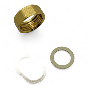 Westech Verschraubungssatz für Edelstahl-Wellrohr, DN12 bis DN32, DN20, 1"